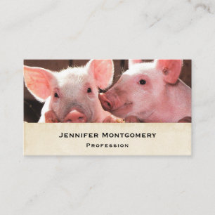 Fotografi av kute Rosa Piglets Animal Photographic Visitkort