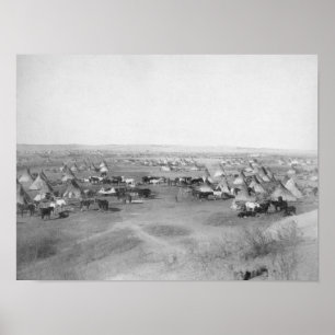 Fotografi av Lakota "Hostile Indian Camp" Poster