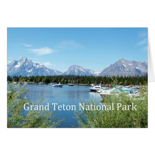 Fotografi av landskapet i Grand Teton National Par Hälsningskort (Framsidan Horizontal)