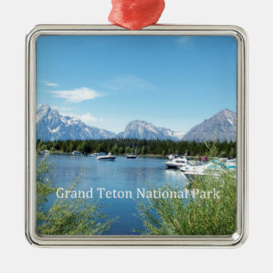 Fotografi av landskapet i Grand Teton National Par Julgransprydnad Metall