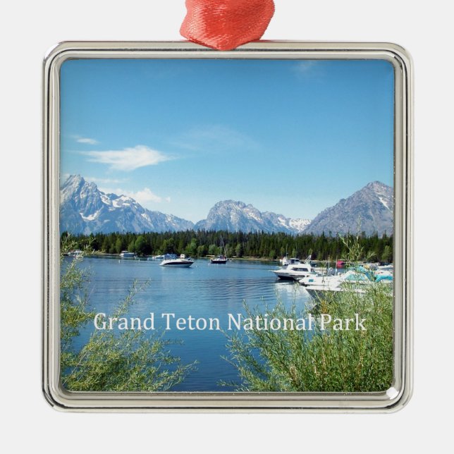 Fotografi av landskapet i Grand Teton National Par Julgransprydnad Metall (Framsidan)
