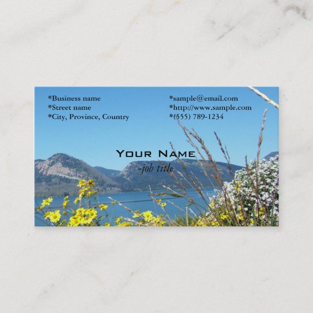 Fotografi av landskapet i Grand Teton National Par Visitkort (Framsida)