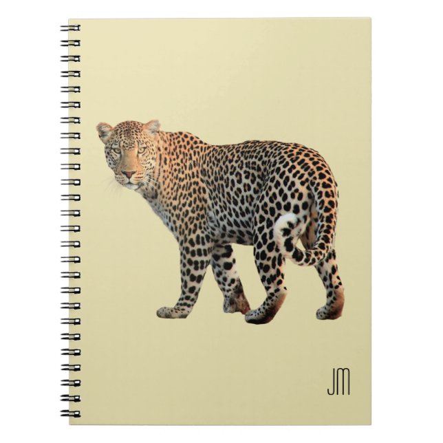 Fotografi av leopard Vild katt Anteckningsbok Med Spiral (Framsidan)