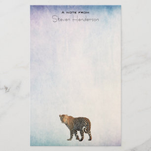 Fotografi av leopard Vild katt Brevpapper