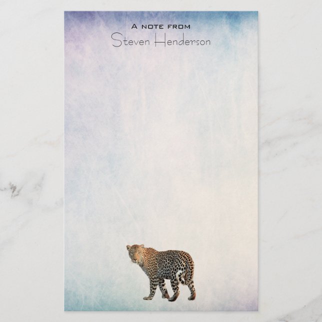 Fotografi av leopard Vild katt Brevpapper (Framsida)