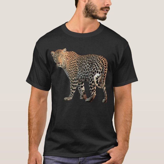 Fotografi av leopard Vild katt Tee Shirt (Framsida)