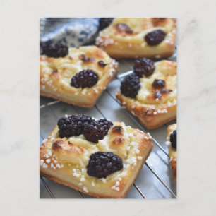 Fotografi av mat Cream Cheese Blackberry Danish Vykort