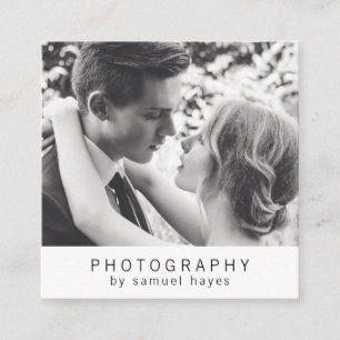 Fotografi av minimalistisk Elegant Fyrkantigt Visitkort