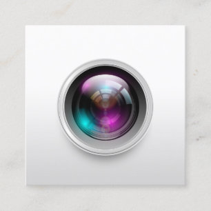 Fotografi av minimalistisk kameraljusfotograf fyrkantigt visitkort