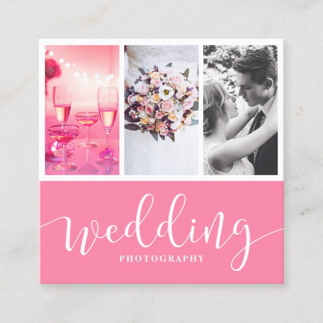 Fotografi av modern elegant fyrkantigt visitkort (Framsida)