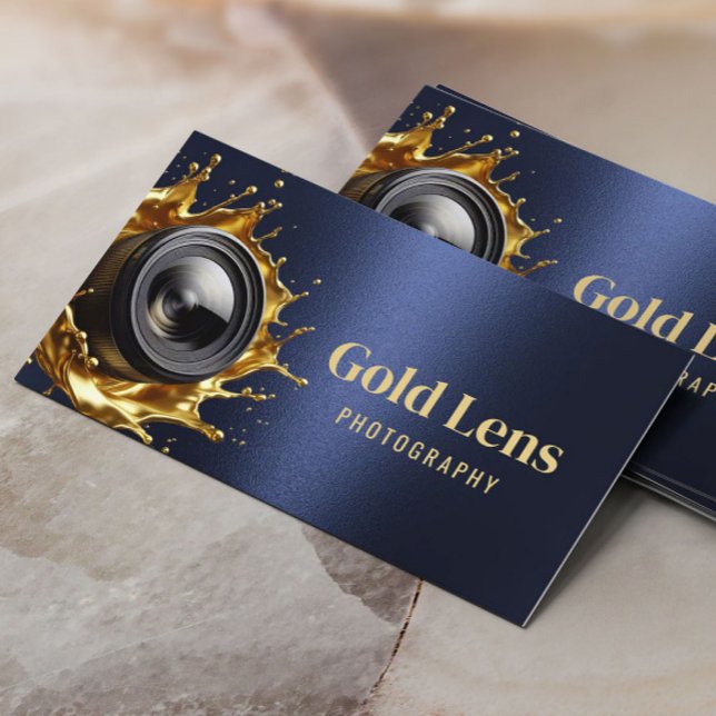 Fotografi av modern marin och Guld Lens Visitkort (Skapare uppladdad)