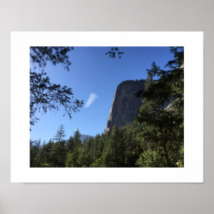 Fotografi av moln och Sten Yosemite Grönt Färg Poster