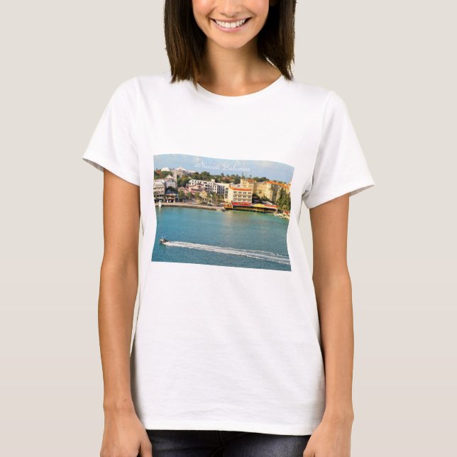 Fotografi av Nassau Bahamas, Boat, Senor Frogs T-shirt (Framsida)