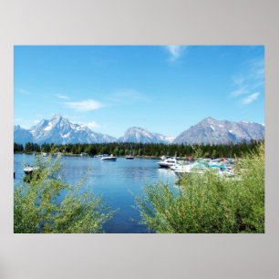 Fotografi av nationalparkens landskap i Grand Teto Poster
