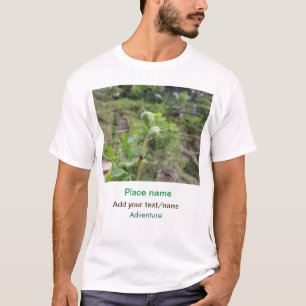 Fotografi av naturväxter, strand vatten resa namn t shirt