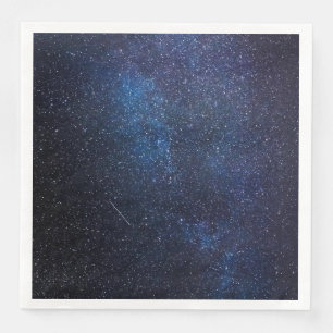 Fotografi av Navy Blue Milkyway Nightsky Galaxy Pappersservett