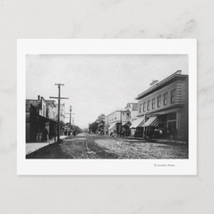 Fotografi av Oregon Main Street View Seaside, Oreg Vykort