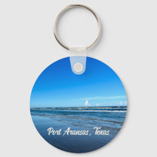Fotografi av porten Aransas Texas Kusten Ocean Våg Nyckelring