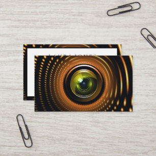 Fotografi av professionell Camera Lens Viewfinder Visitkort