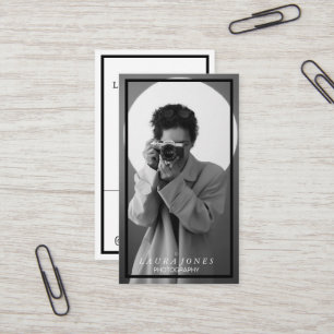 Fotografi av professionell Camera Lens Viewfinder Visitkort