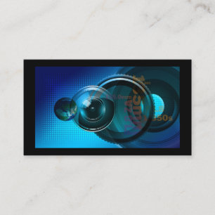 Fotografi av professionell Camera Lens Viewfinder Visitkort