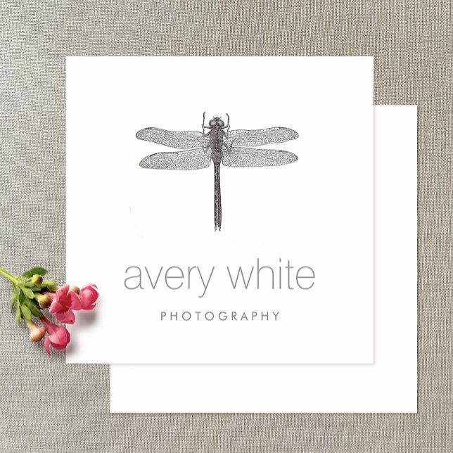 Fotografi av Professionellen Simple White Nature Fyrkantigt Visitkort (Skapare uppladdad)