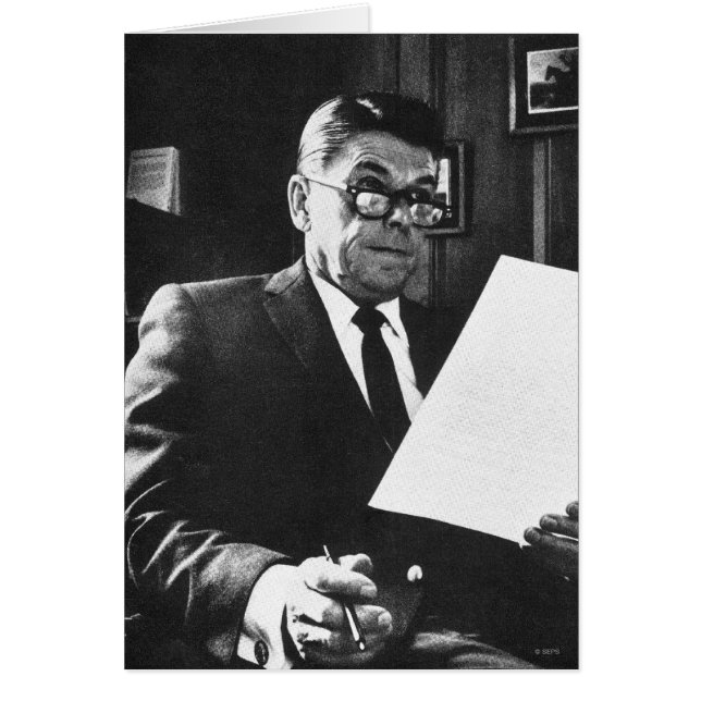Fotografi av Ronald Reagan Hälsningskort (Framsidan)