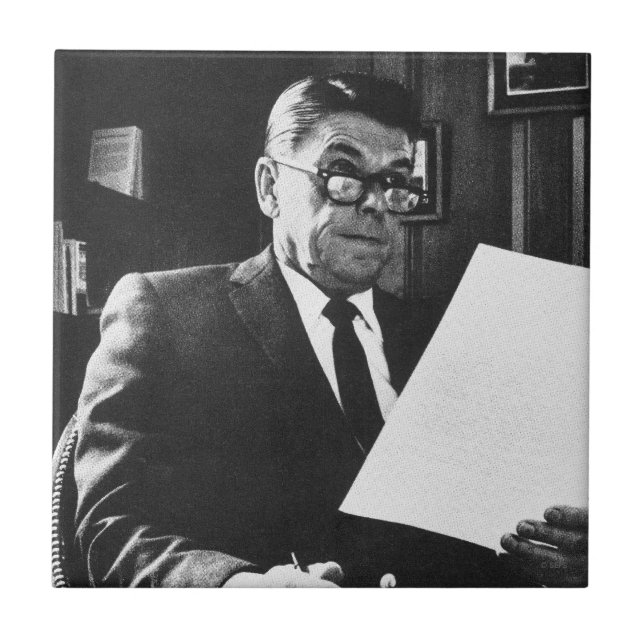 Fotografi av Ronald Reagan Kakelplatta (Framsidan)