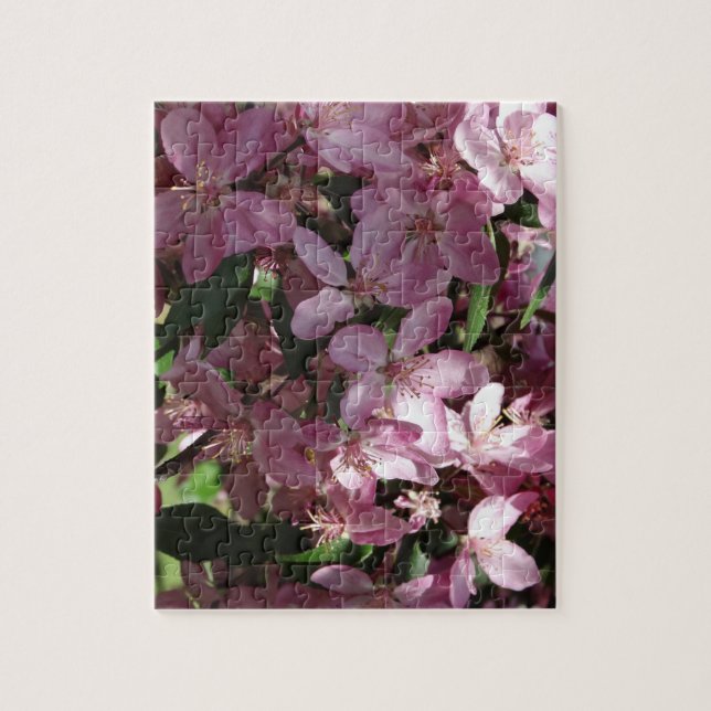 Fotografi av rosa Cherry Blommar Pussel (Vertikal)