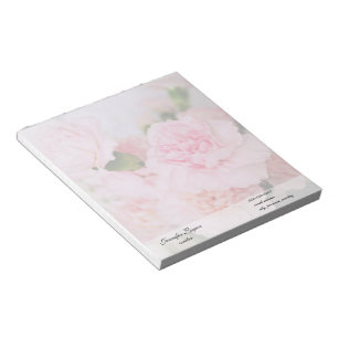 Fotografi av rosa nejlikblommor vintage stil anteckningsblock