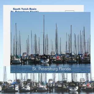 Fotografi av Sailboat St Petersburg FL Yatch Basin Vykort