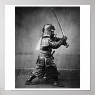 Fotografi av Samurai C. 1860 Poster