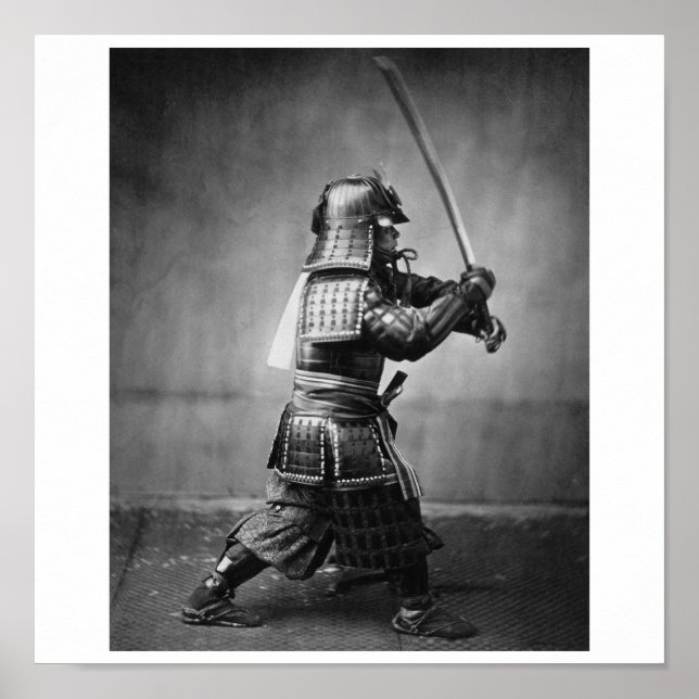 Fotografi av Samurai C. 1860 Poster (Framsidan)