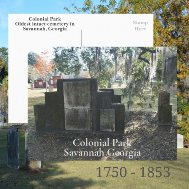 Fotografi av Savannah GA Colonial Park Cemetery Vykort (Skapare uppladdad)