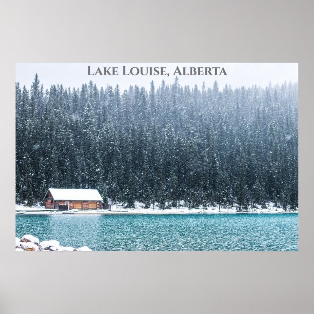 Fotografi av Sjö Louise Alberta Canada i Winter Poster (Framsidan)