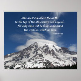 Fotografi av Sokrates Quote Mount Rainier Poster