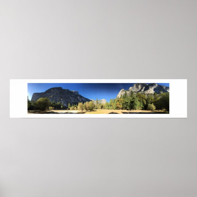 Fotografi av spegel Sjö Yosemite Panoramic Färg Poster (Framsidan)