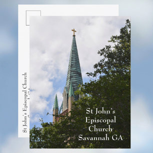 Fotografi av St John's Episcopal Church Savannah Vykort