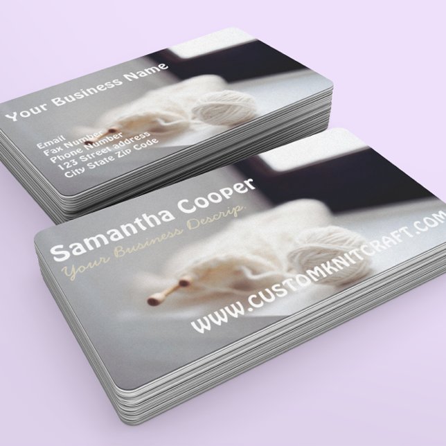 Fotografi av stickande/stickande garn visitkort (Skapare uppladdad)