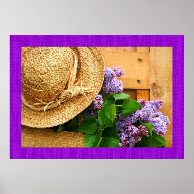 Fotografi av stråle och lavender Flowers Poster (Framsidan)