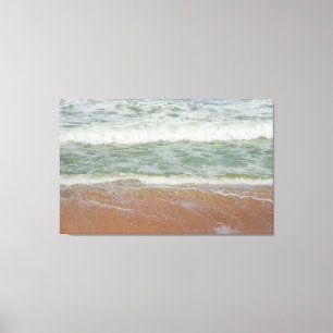 Fotografi av tropisk strand Ocean Vågar Sand Sand Canvastryck