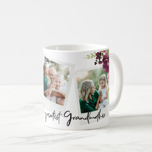 Fotografi av vattenfärgsbilder i hela blommigten u kaffemugg (Framsida höger)