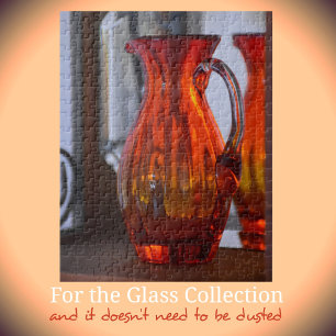 Fotografi av Vibrant Orange Glass Vas Pitcher Pussel