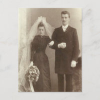 Fotografi av vintage Bride & Groom Romantic Bröllo
