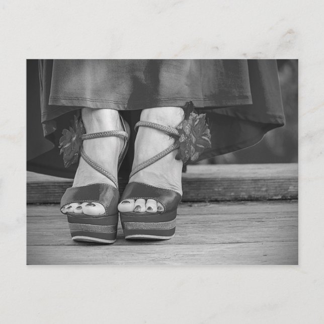 Fotografi av vintage Mode Vykort (Framsida)