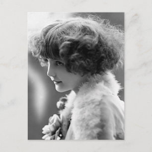 Fotografi av Vintagen "Shy Girl" Vykort