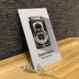 Fotografi av vintagens fotokamera visitkort