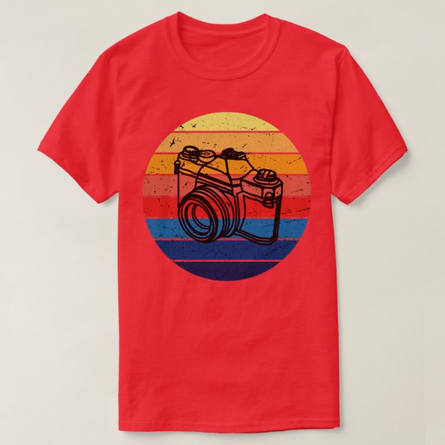 Fotografi av vintagens kamera t shirt (Design framsida)