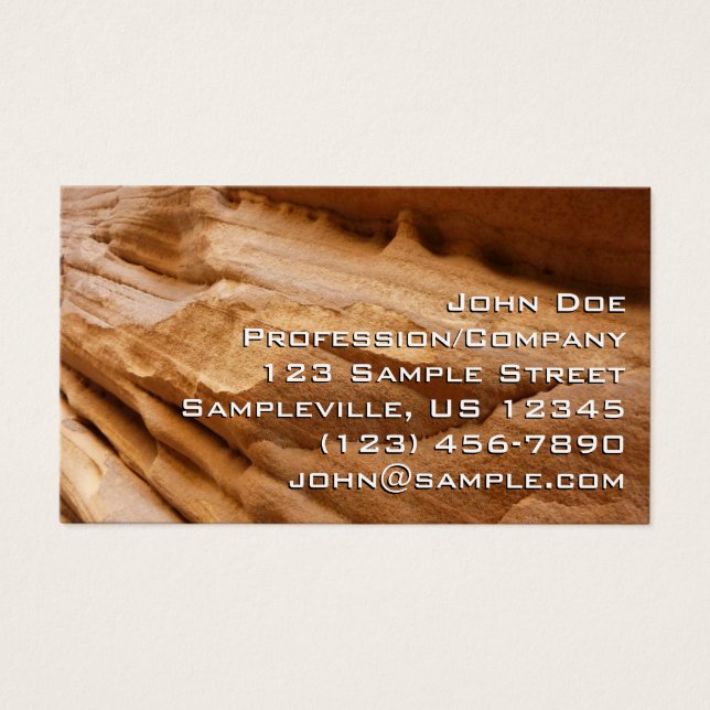 Fotografi av Zion Canyon Wall II Red Sten Abstrakt Visitkort (Framsidan)