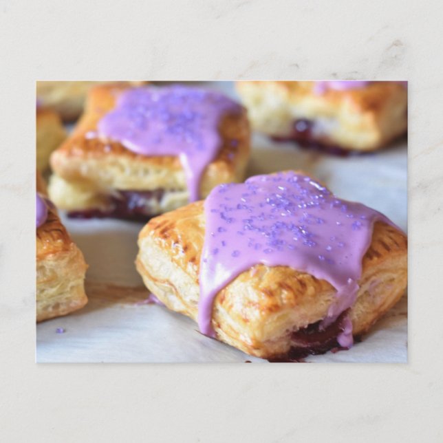 Fotografi - Blackberry Breakfast Pastries Vykort (Framsida)